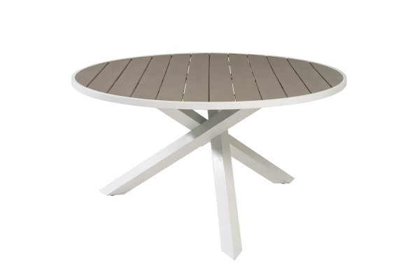 Parma matbord Ø140 cm vit/grå Venture Home