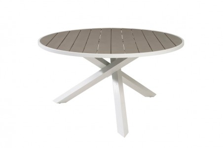 Parma matbord Ø140 cm vit/grå Venture Home