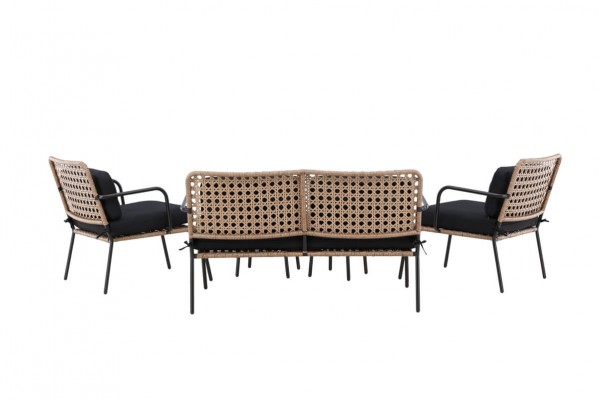 Paola soffgrupp svart/natur Venture Home