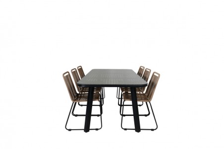 Paola & Lindos matgrupp svart/brun Venture Home