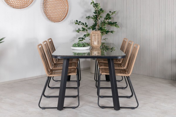 Paola & Lindos matgrupp svart/brun Venture Home