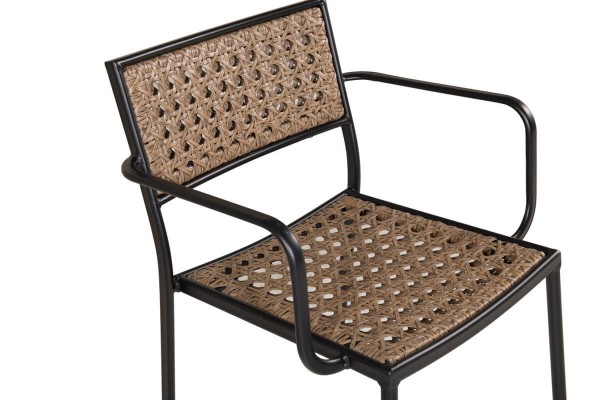 Paola matstol 4-pack svart/natur Venture Home