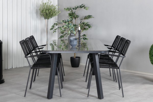 Paola matbord 200x100x74 cm svart Venture Home