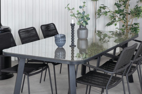 Paola matbord 200x100x74 cm svart Venture Home