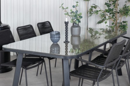 Paola matbord 200x100x74 cm svart Venture Home