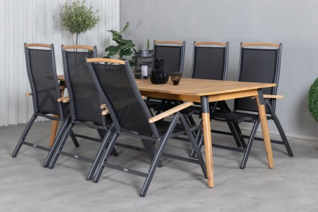 Panama pos.stol 2-pack svart Venture Home