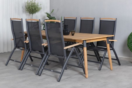 Panama pos.stol 2-pack svart Venture Home