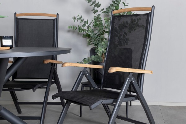 Panama pos.stol 2-pack svart Venture Home