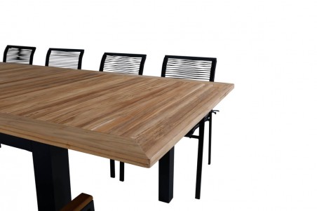 Panama & Dallas matgrupp svart/natur Venture Home