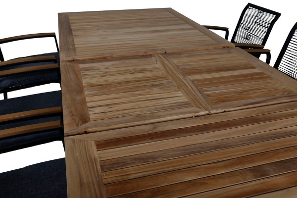 Panama & Dallas matgrupp svart/natur Venture Home
