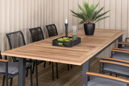 Panama & Dallas matgrupp svart/natur Venture Home