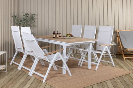 Panama positionsstol 2-pack vit Venture Home