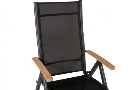Panama positionsstol 2-pack svart Venture Home