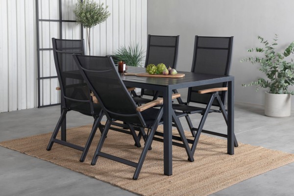 Panama positionsstol 2-pack svart Venture Home