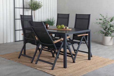 Panama positionsstol 2-pack svart Venture Home