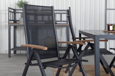 Panama positionsstol 2-pack svart Venture Home