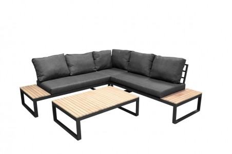 Panama hörngrupp svart/grå Venture Home