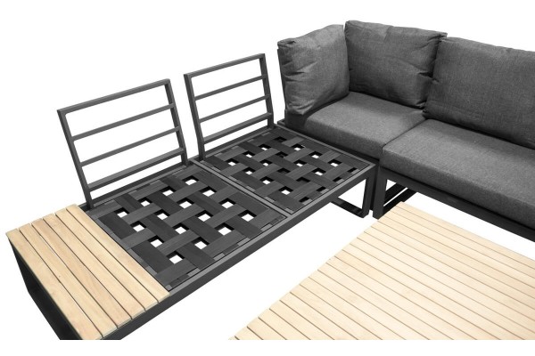 Panama hörngrupp svart/grå Venture Home