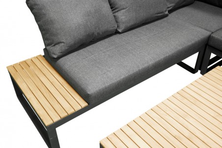 Panama hörngrupp svart/grå Venture Home