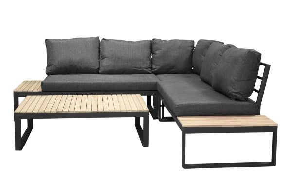 Panama hörngrupp svart/grå Venture Home
