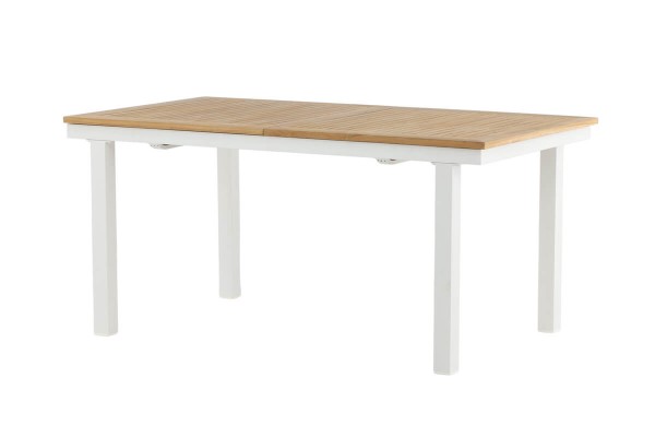 Panama matbord 160/240x90x75 cm vit/natur Venture Home