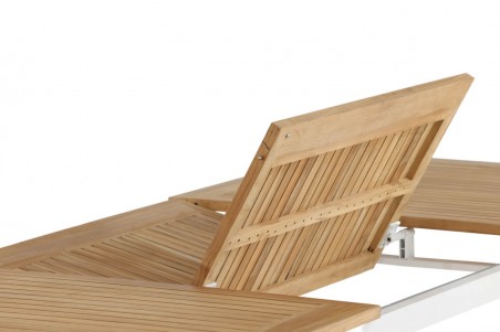 Panama matbord 160/240x90x75 cm vit/natur Venture Home