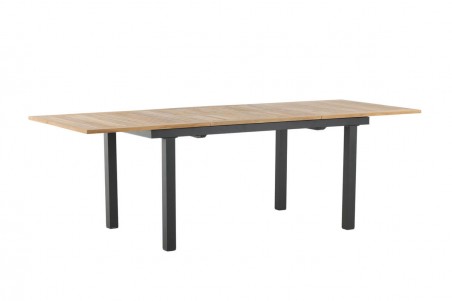 Panama matbord 160/240x90x75 cm svart/natur Venture Home