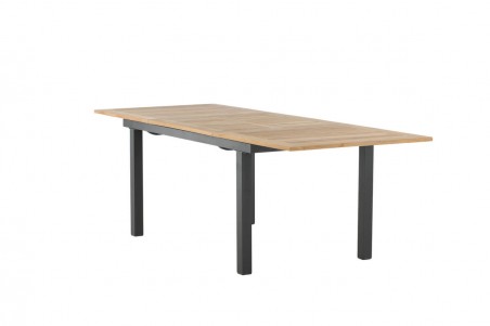 Panama matbord 160/240x90x75 cm svart/natur Venture Home