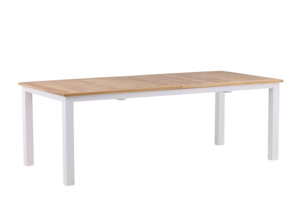 Panama matbord 224/324x100x75 cm vit/natur Venture Home
