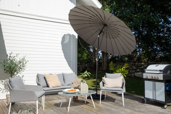 Palmetto parasoll Ø270 cm grå Venture Home