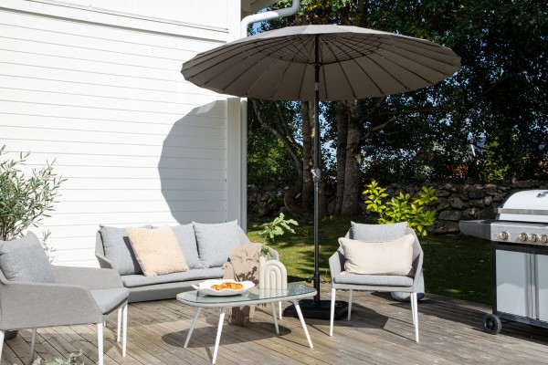 Palmetto parasoll Ø270 cm grå Venture Home