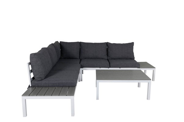 Odense hörngrupp vit/grå Venture Home