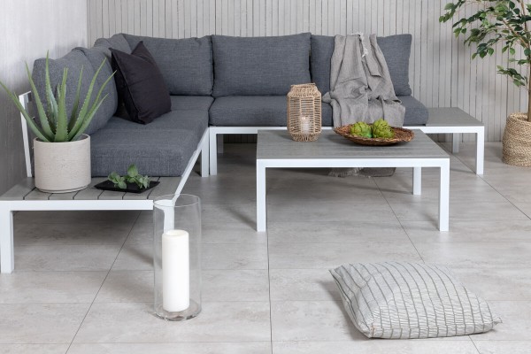 Odense hörngrupp vit/grå Venture Home