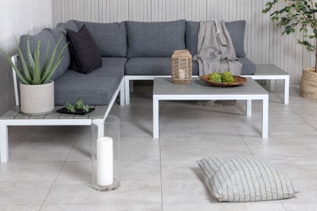 Odense hörngrupp vit/grå Venture Home