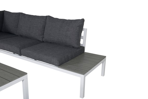 Odense hörngrupp vit/grå Venture Home