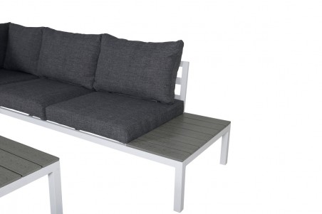 Odense hörngrupp vit/grå Venture Home