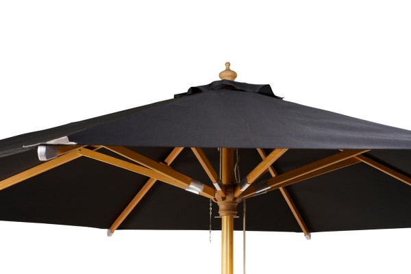 Naxos parasoll Ø300 cm svart Venture Home