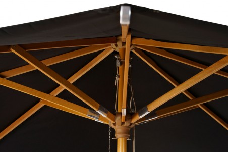 Naxos parasoll Ø300 cm svart Venture Home
