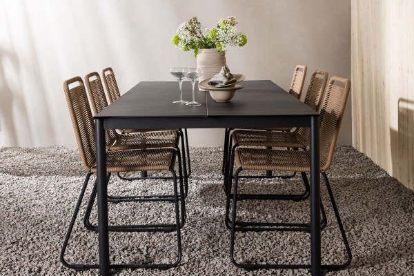 Modena & Lindos matgrupp svart/brun Venture Home