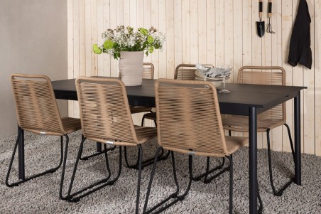 Modena & Lindos matgrupp svart/brun Venture Home