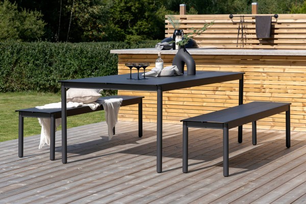 Modena bänk 180x40x35 cm svart Venture Home