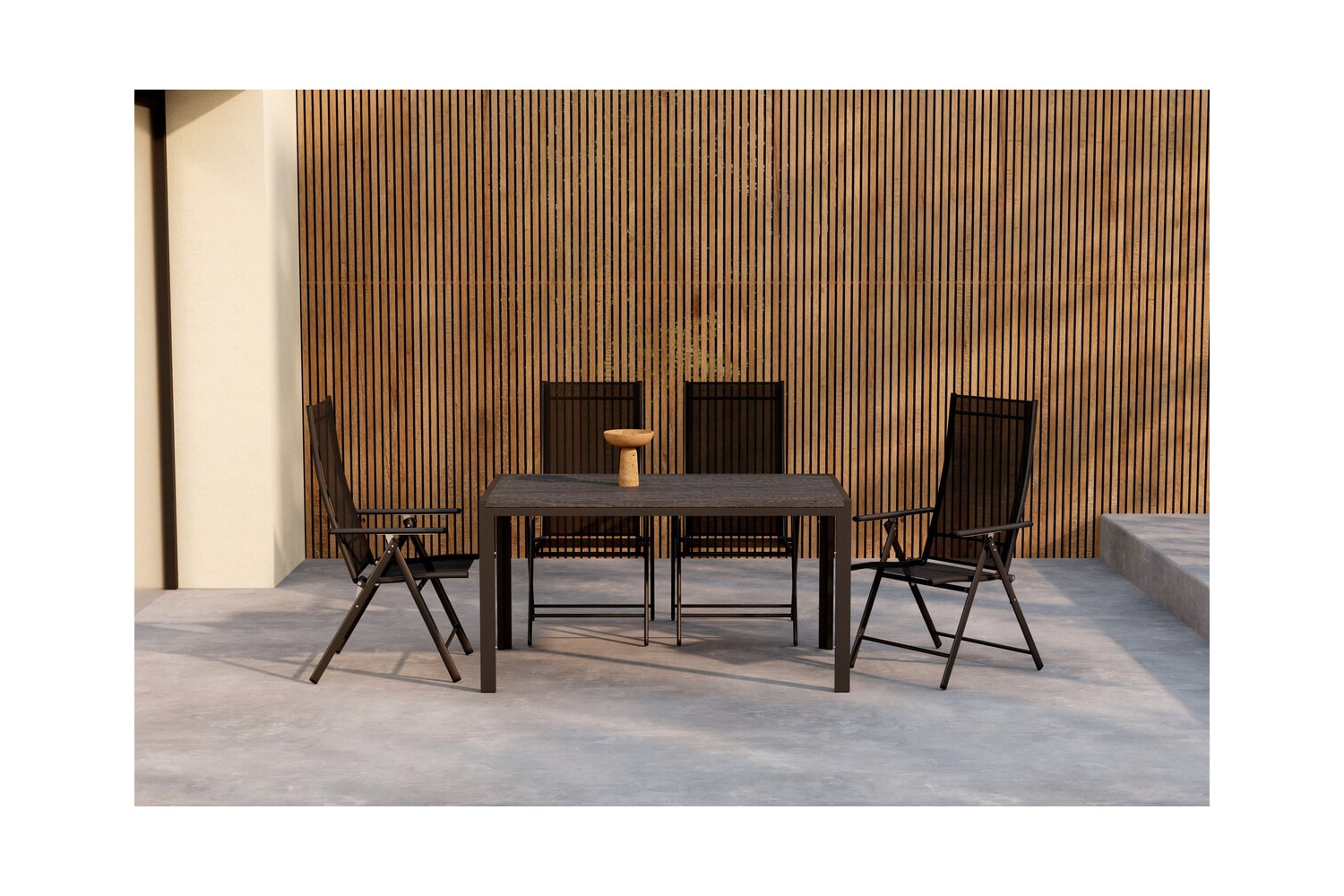 Mirko & Levanzo matgrupp 1 bord + 4 stolar svart Venture Home Mirko & Levanzo matgrupp 1 bord + 4 stolar svart Venture Home