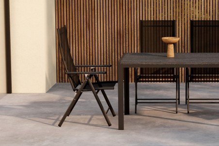 Mirko & Levanzo matgrupp 1 bord + 4 stolar svart Venture Home