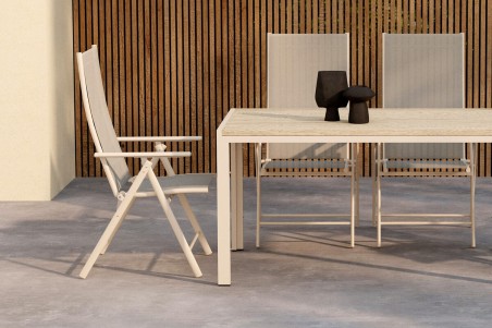 Mirko & Levanzo matgrupp 1 bord + 4 stolar beige Venture Home