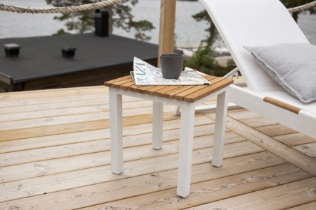 Mexico sidobord 40x40x40 cm vit/natur Venture Home