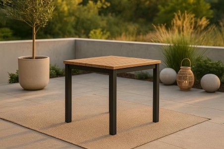 Mexico sidobord 40x40x40 cm svart/natur Venture Home