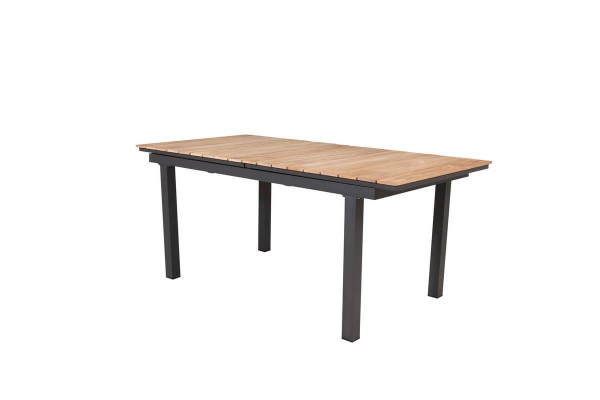 Mexico matbord 180/240x90x75 cm svart/natur Venture Home
