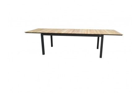 Mexico matbord 180/240x90x75 cm svart/natur Venture Home