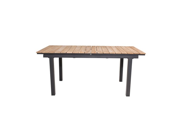 Mexico matbord 180/240x90x75 cm svart/natur Venture Home