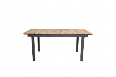 Mexico matbord 180/240x90x75 cm svart/natur Venture Home